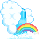 Waterfall Rainbow emoji
