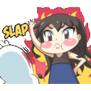 Anime Girl Slap Angry emoji