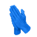 Blue Clapping Hands emoji