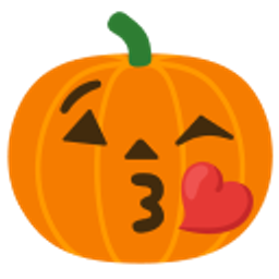 Kissing Pumpkin emoji
