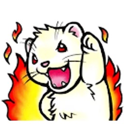 Ferret Firedup emoji