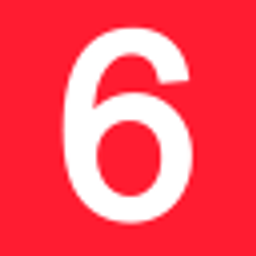Red Number Six emoji