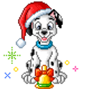 Dalmation Xmas emoji