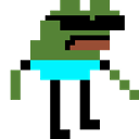 Pepe Dance Cyan emoji