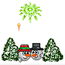 Fireworks Snowmen emoji