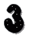 Number Three Sparkle emoji