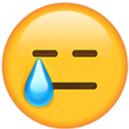 Expressionless With Tear emoji
