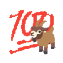 Points Deer emoji