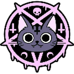 Witchy Cat Pentagram emoji