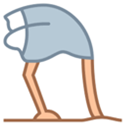 Ostrichheadinsand emoji