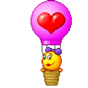 Heart Hot Air Balloon emoji