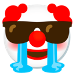Cool Clown Crying emoji
