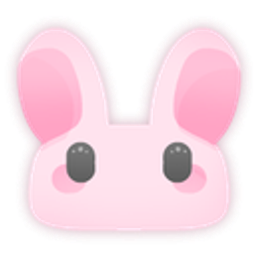 Pink Bunny Blob emoji