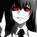 Anime Girl Red Eyes Stare emoji