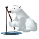 Ice Fishing Polar Bear emoji