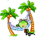 Vacation Frog emoji