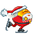 Ice Skating Santa emoji