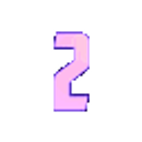 Number Two Pink Shadow emoji