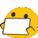 Smiley Holding Sign emoji