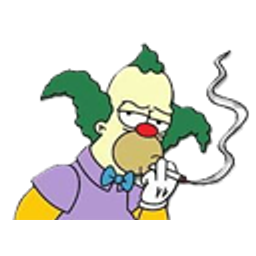 Smoking Krusty The Clown emoji