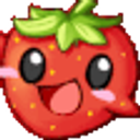 Waving Strawberry emoji