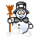 Snowman Broom emoji