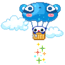 Hotairballoon Panda emoji