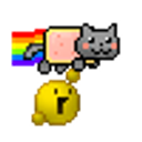 Nyan Drag Smiley emoji