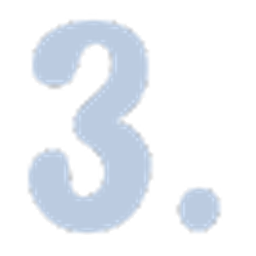 Number Three Blue emoji