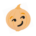 Onion Smirk Spin emoji