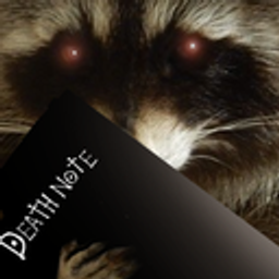 Raccoon Deathnote emoji