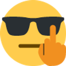 Sunglasses Flipoff emoji