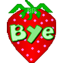 Bye Strawberry emoji