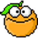 Cross Eyed Orange emoji