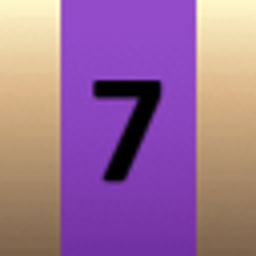 Number Seven Blue Square emoji