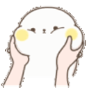 A Blob Cheeks Cute Kawaii Squish emoji