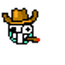 Ugly Cowboy Smoking emoji