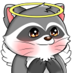 Haloraccoon emoji
