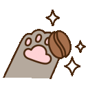 Pusheen Coffee Paw emoji maker