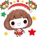 Chibi Santa Wink emoji