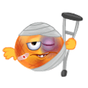 Injured Smiley emoji