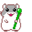 Hamster Wand Green emoji