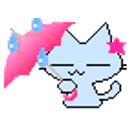Kitty Umbrella emoji
