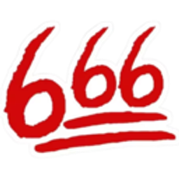 Number 666 Red Underline emoji