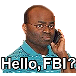 Man Phone Hello Fbi emoji
