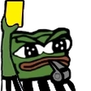 Peepoyellowcard emoji