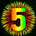 Number 5 Burst emoji