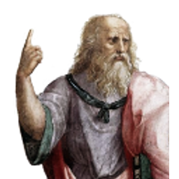 This Pointing Plato emoji