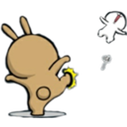 Bunnydropkick emoji