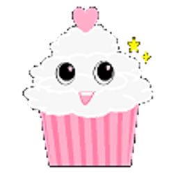 Joyful Cupcake emoji